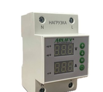 Реле контроля напряжения RM-MVA 220B 63A вольт + ампер