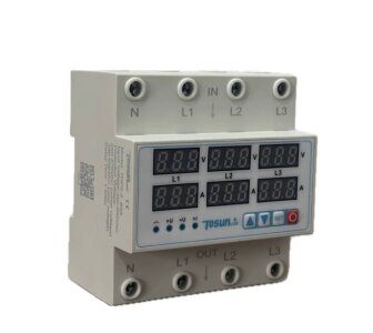 Модульный цифровой предохранитель напряжения и тока TOSUM TDP2-3 3P+N80A